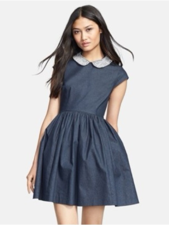 kate spade Dresses & Skirts - kate spade Kimberly Fit-and-Flare Dress with Embellished Peter Pan Collar